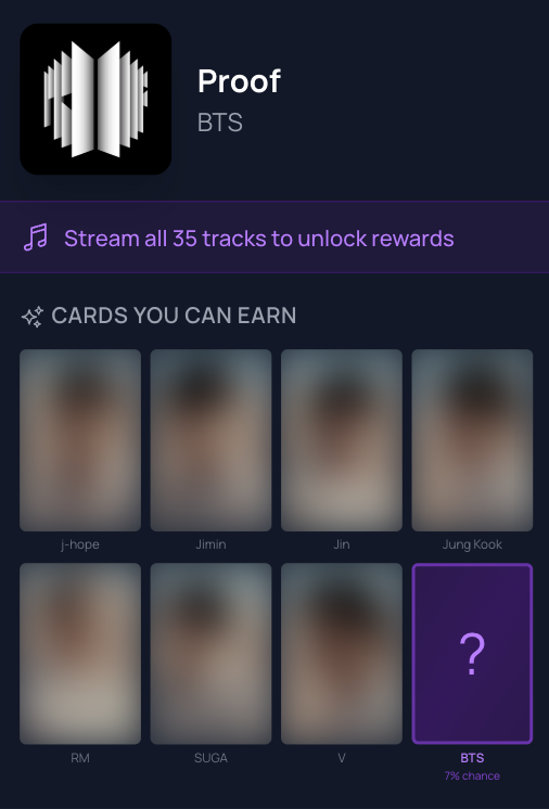 b_cdapp's tweet photo. PROOF Album Mission is live. 🎧 https://t.co/1DrEttqF0h