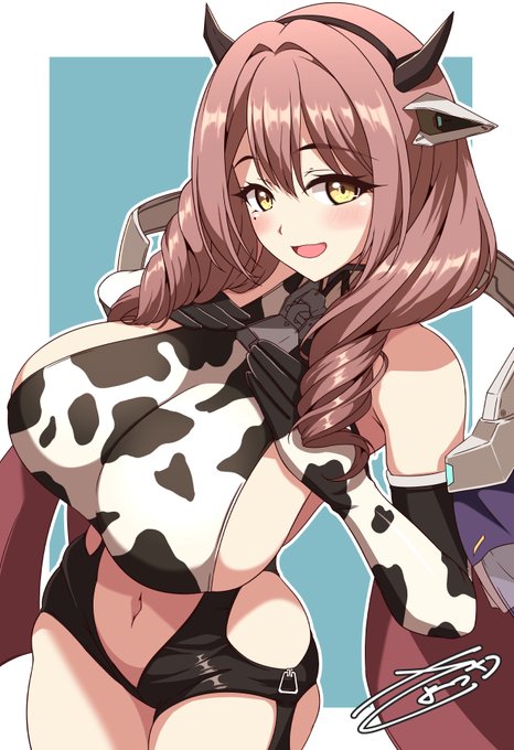 カウペンスママ描きました!🐮🍼💦
#アズールレーン 