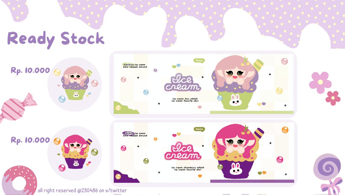 rt &amp; any interaction are appreciated💗

hola! Jane datang membawa layout ready stock chibi ice cream nih😍 harga 10k sudah termasuk free retext yaa🤗 Jane open req juga loh🤩

yang mau take bisa langsung reply atau dm Jane yaa, thank you🍀

#zonaba #zonauang