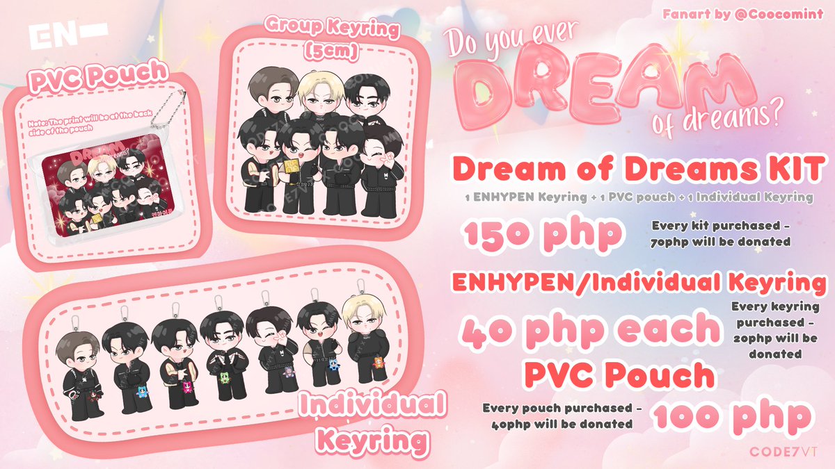 High-quality art at an affordable price! ✨

With just a small amount, you get two things at once:
– A memorabilia from ENHYPEN’s 5th Anniversary era
– A chance to support their comeback, as part of the proceeds will be donated to our comeback voting funds

Pre-order form opens