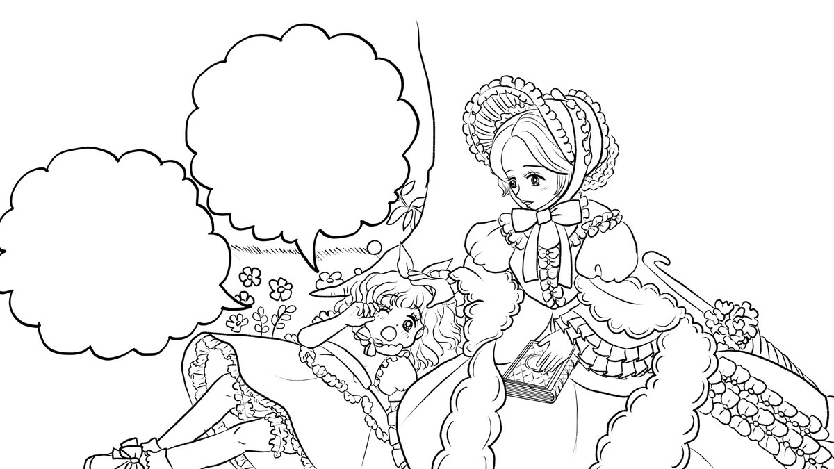 上娘とは和解しました🌸
更新遅くなりました💦
昨日一昨日描いた絵です( ゜Д゜)
恋の魔法とおまじない738-3完成、747-6ラフ
福娘童話集不思議の国のアリスペン入れ途中
ファンアートプリンプリン物語ペン入れ
ふて寝していたのであんまり描けてません💦
#恋の魔法とおまじない