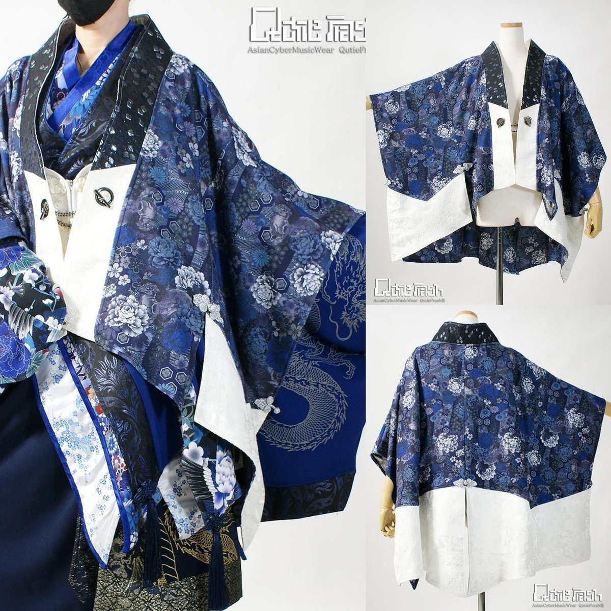 【Qutie Frash】和柄 チャイナ〈ポンチョ〉グローブ付き Qutie Frash】和柄 チャイナ〈ポンチョ〉グローブ付き Qutie Frash】和