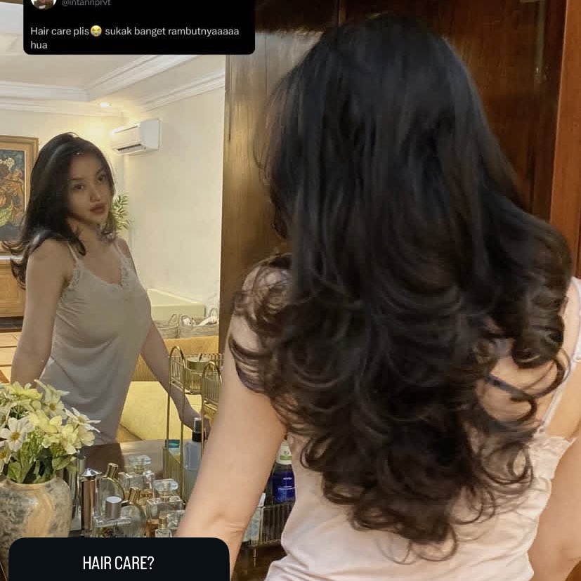 racuncune's tweet image. Manifesting 2026: healthy, shiny hair inspired by Amanda Zahra😍

let's find out some of her hair care products