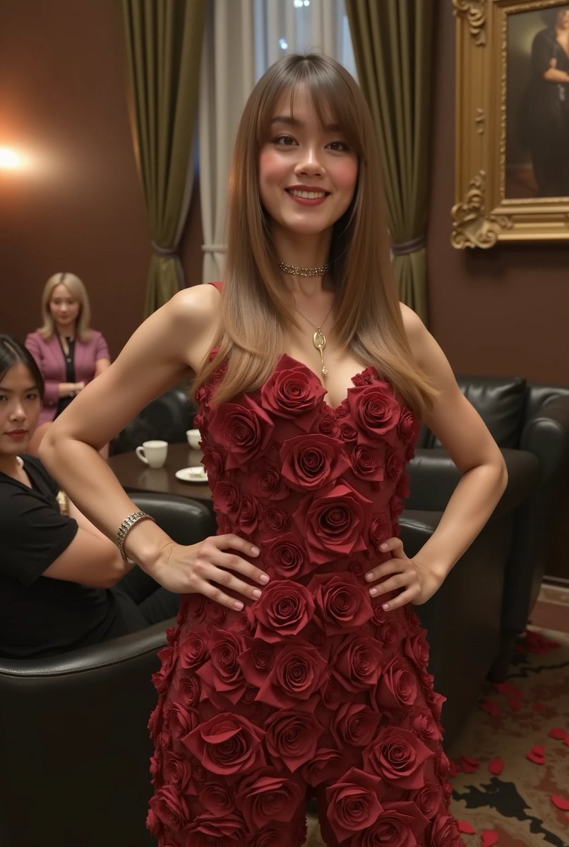 _tasya5's tweet photo. Roses dress.. 

This is not bad i think 👋😆😆🙏🙏

#tasya https://t.co/ihhhcULXOo