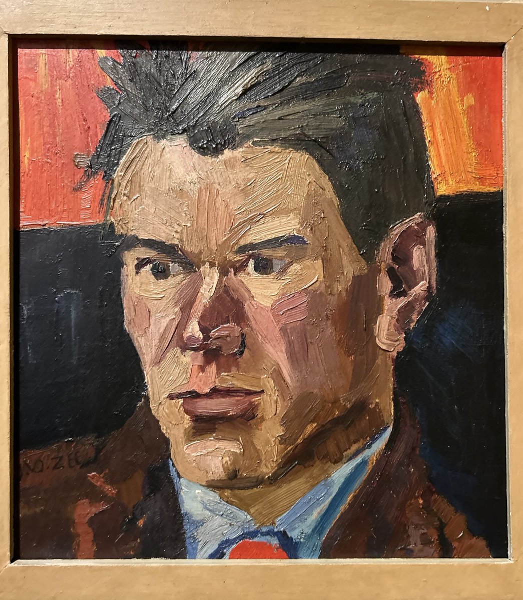 Jan van der Zee. Portret van Wobbe Alkema. 1925, olieverf op paneel. Coll. <a href="/groningermuseum/">Groninger Museum</a>, legaat Evert A. Alkema.