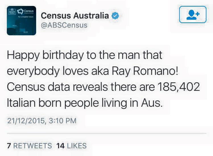 happy ten-year anniversary to the best census-related tweet of all time. hell, best ray romana tweet of all time too.