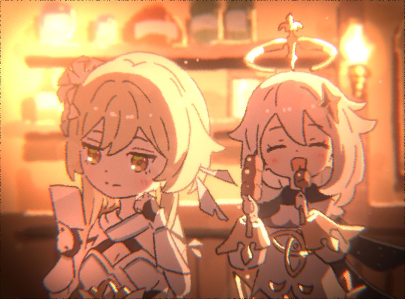 ～エンジェルズシェア～
パイモン：「おい旅人！何しているんだ？」

#原神 #GenshinImpact