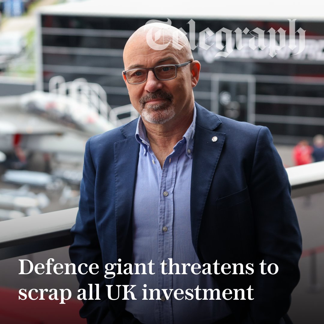 Telegraph's tweet image. 🔴 The boss of defence giant Leonardo has threatened to scrap all investment in Britain following a row over a long-delayed military helicopter contract

Find out more ⬇️
telegraph.co.uk/business/2025/…