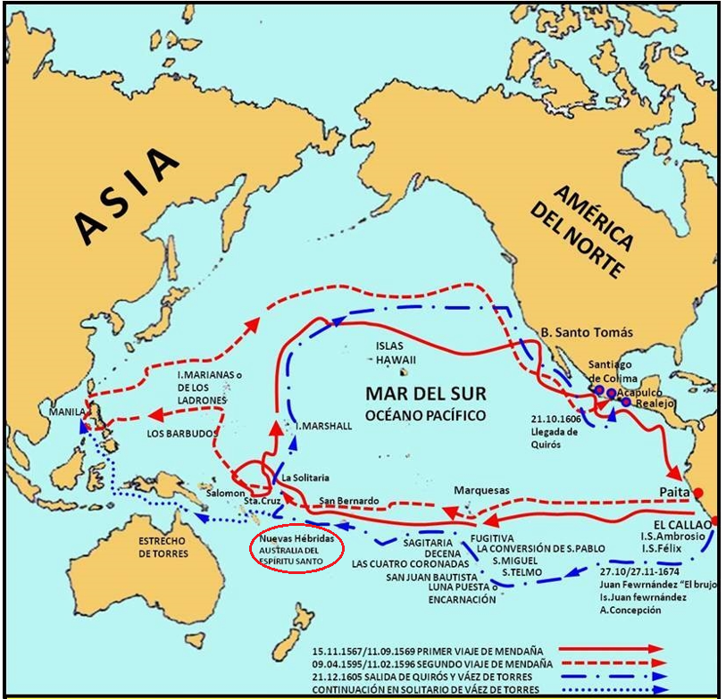 javierleoncio49's tweet image. El 21 de dic de 1605, hoy hace 420 años, partió del Callao (Perú) la expedición española de Pedro Fernández de Quirós, en cuyo viaje descubriría las islas de Nuevas Hébridas (Vanuatu).
@PrensaLaEskina,@australian,@HistoryNSW,@AusEmbEsp,@EmbEspAustralia,#Callao,#Vanuatu,#Australia
