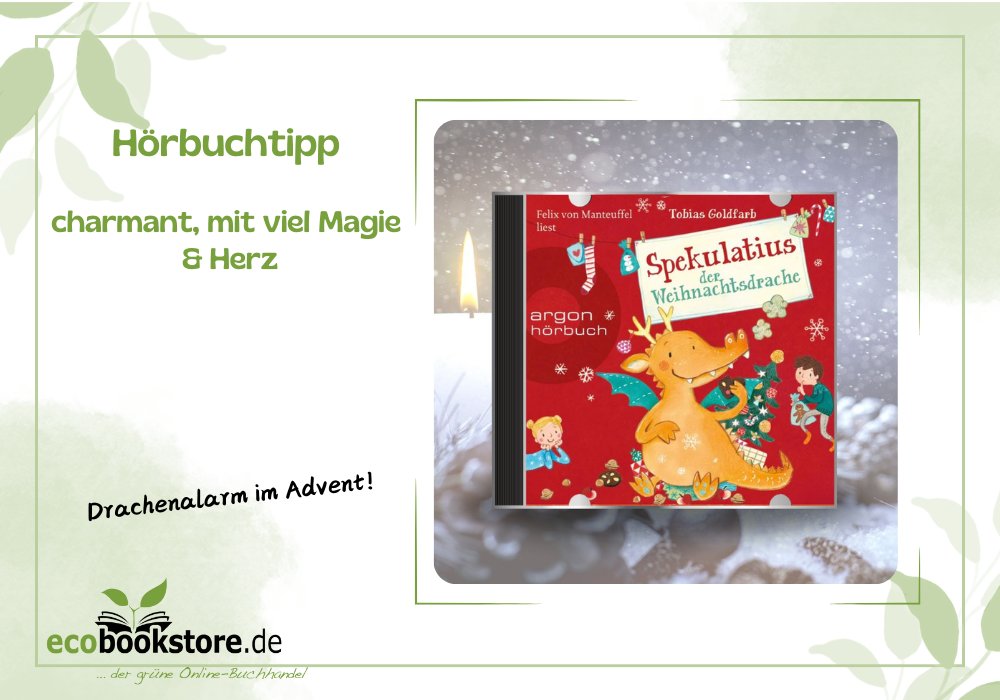 ✨ Zauberhafte Hörbuch-Empfehlung für die Weihnachtszeit:
"Spekulatius der Weihnachtsdrache" ist charmant, witzig – und voller Herz!
🎧 Ideal für Familien mit Kindern, für Adventsfahrten, gemütliche Abende … oder einfach so.
👉 ecobookstore.de/shop/magazine/…