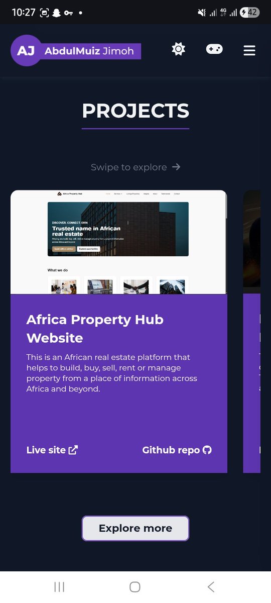 MuizMuayyad's tweet image. Portfolio update 
abdulmuizjimoh.vercel.app