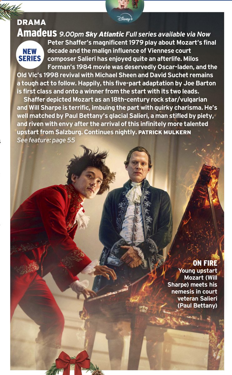 PatrickMulkern's tweet image. #Amadeus My recommendation for Christmas week. Sky's excellent new five-part adaptation of Peter Shaffer's classic play with Will Sharpe, Paul Bettany, Gabrielle Creevy and Rory Kinnear. The whole series is available to watch from today on Now @RadioTimes