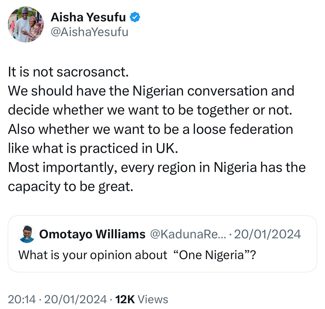 Aisha Yesufu tweet media