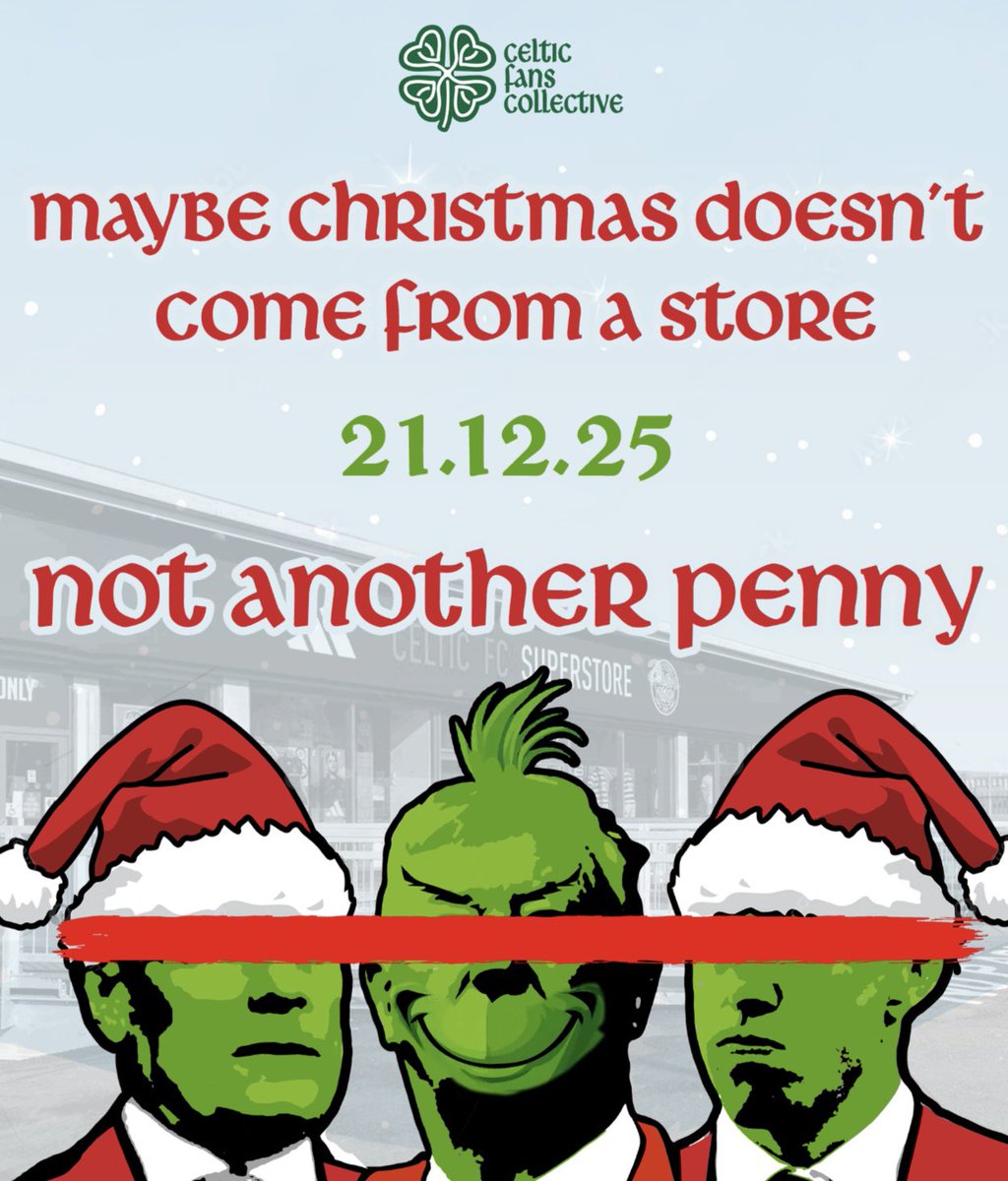 No spending this Christmas until real change happens at Celtic.