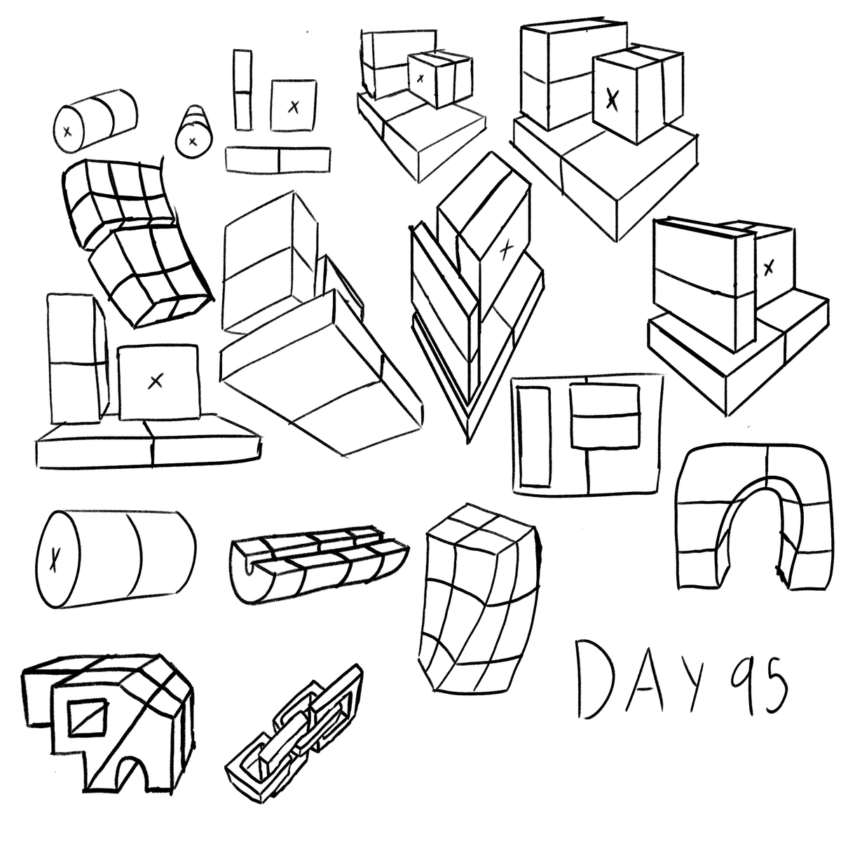 Days 92-95
A mix of different stuff. Lately I have been just playing with shapes to try to get my brain used to creating 3d elements in a 2d space. I do want to do some more finished drawing. But we will see what I end up doing lol.

#art #2dart #learningtodraw #digitalart #furry