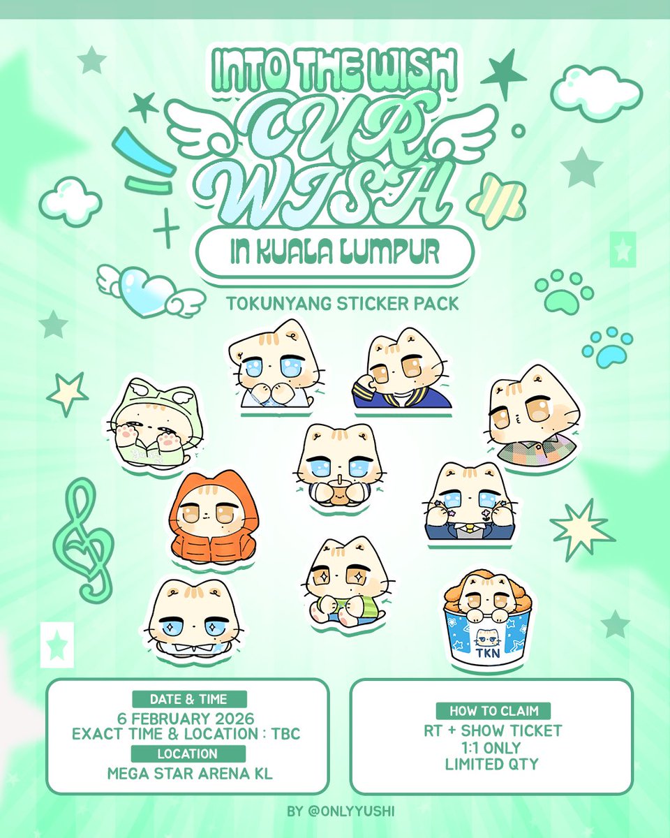 onlyyushi's tweet image. ˚₊‧꒰ა into the wish : our wish in kl freebies ໒꒱ ‧₊˚

𐙚 tokunyang sticker pack
𐙚 limited qty! 1:1 only
𐙚 #rt + show ticket
𐙚 time &amp;amp; location - tbc

#NCTWISH #NCTWISHinKL #INTOTHEWISHinKL