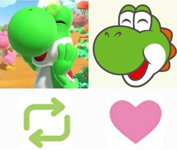 MarioFanMushFlo's tweet image. ヨッシーの笑顔、どっちの方が好き？