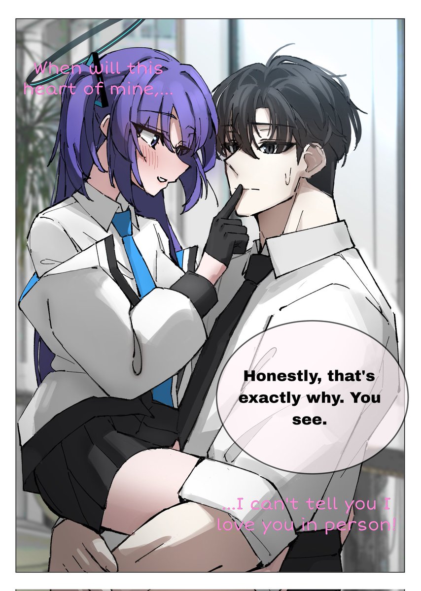 Yuuka Lifting Challenge Comic 8/8 Artwork by @dote0813 English