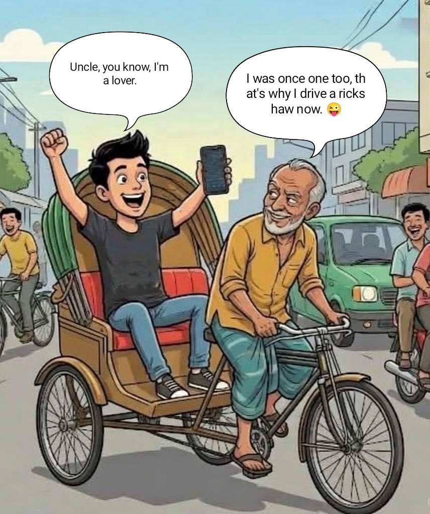 ZenFlowEen's tweet image. Love can change a person's life—a former lover, now a rickshaw puller in the light of reality.😜
#Realistic #foryou