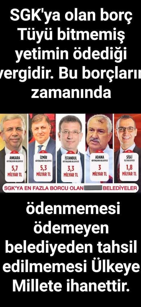 Özgür'giller, Ekrem'in Cumhurbaşkanı yolu kesiliyor, Dilipak müslümanlara operasyon yapılıyor,
Fenerbahçeliler başkanımıza operasyon yapılıyor derse,
Emniyet, Yargı işini nasıl yapacak 🤔
Namussuz ile namuslu,
hırsız ile dürüst,
suçlu ile masum nasıl ayırt edilip Ülke arınacak🤔