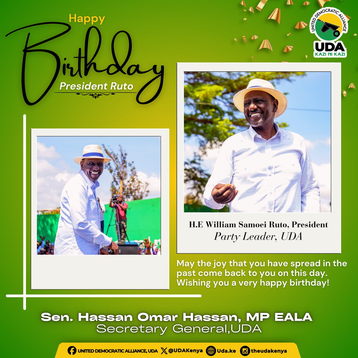 Happy Birthday, Mr. President William Samoei Ruto.