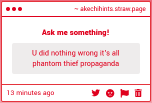 akechihints's tweet image. Akechi Hint!: oh ho ho! this is true! i am! entirely blameless! the murders were just! goofs! oh ho ho!