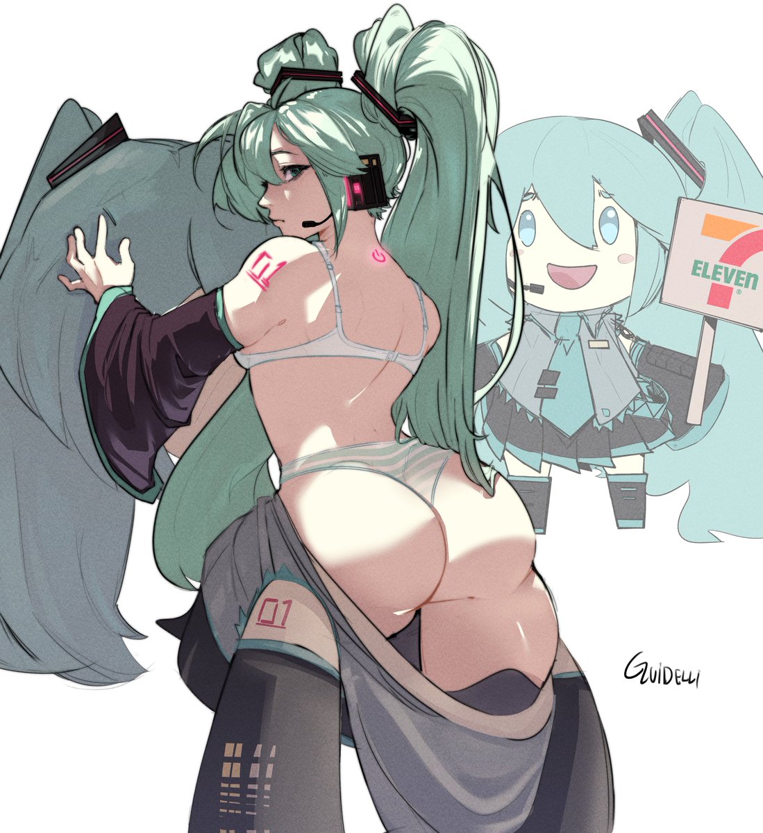 Guidelli_Art's tweet image. 初音ミク- New Job📋 #初音ミク #Miku