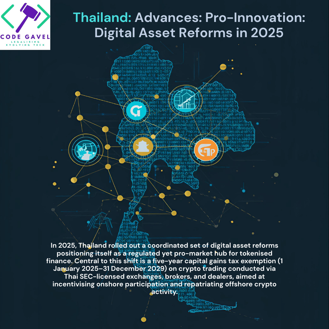 Thailand: Tax-free crypto gains, USDC/USDT approval, tokenised carbon  credits, and a sovereign G-Token signal a clear push to become a regional  digital asset hub. Follow Code Gavel. #ThailandCrypto #DigitalAssets  #Tokenisation #FinTech #CryptoPolicy