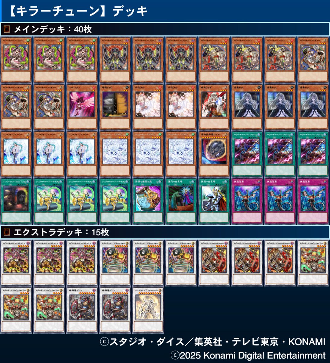 おそらく来年以降一番の相棒デッキになる【キラーチューン】です