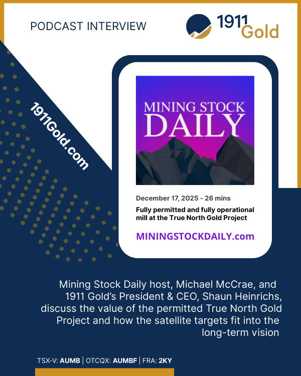 Check out the latest podcast discussion with <a href="/michaelmccrae/">Michael McCrae</a> of Mining Stock Daily, where we highlight the value of the permitted #TrueNorth Gold Project and the district-scale land position.

Listen Here: shorturl.at/rWPQE

$AUMB $AUMBF #Manitoba #Mining #Gold