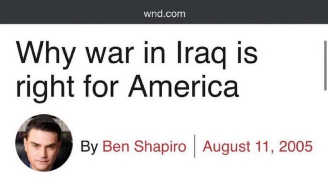 They’ve always tried to push war with Iran on you.