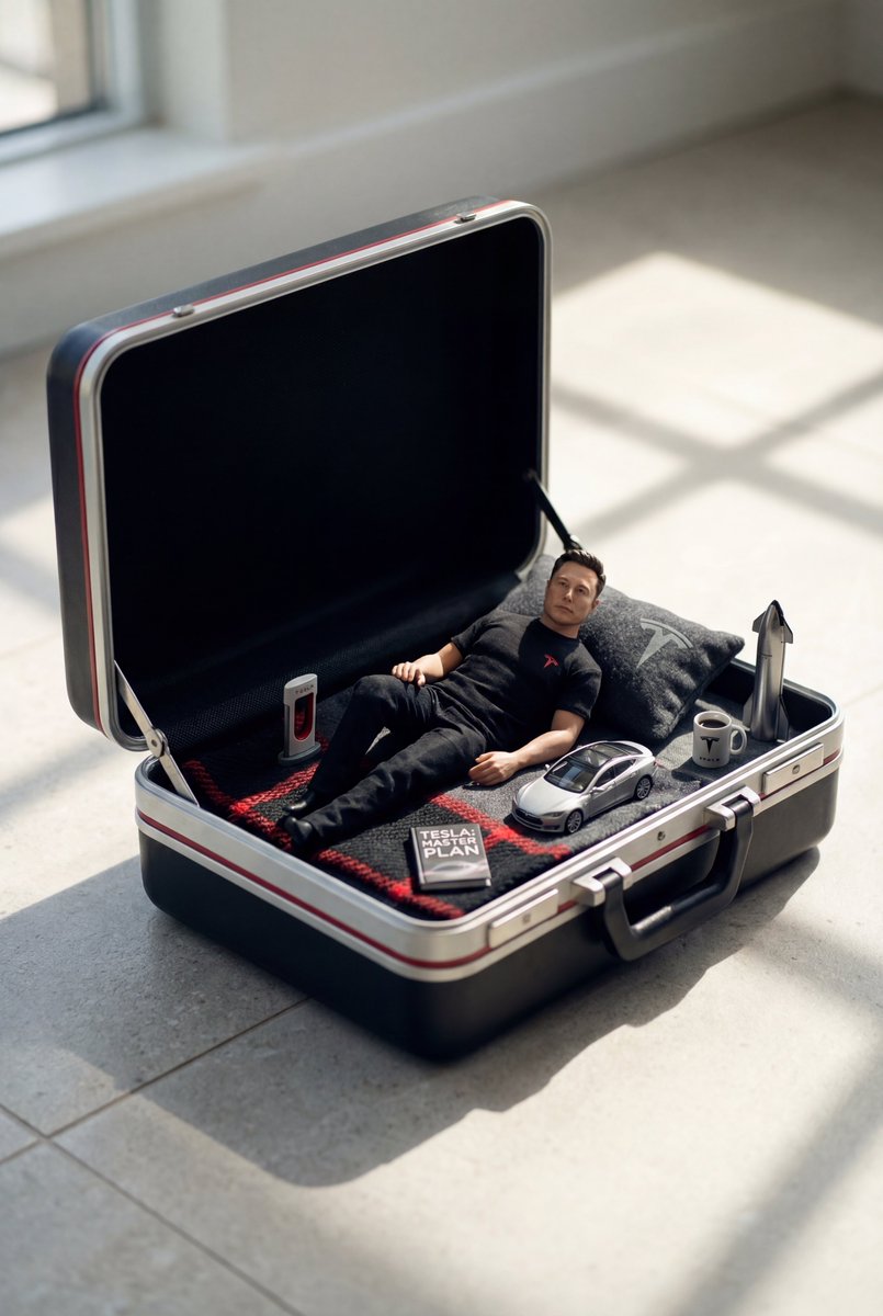 Samann_ai's tweet photo. Pocket Sized You, Fully Customized 🧳 
1️⃣drop your photo 
2️⃣pick a theme to create your tiny suitcase world

✨Made with chatGPT image 1.5 on @higgsfield_ai 

Prompt :

{
  "prompt": "Create a hyper-realistic, ultra-detailed cinematic photo featuring a MINIATURE version of the person from the provided reference image (preserve facial likeness, skin tone, hairstyle, and overall identity). The tiny character is relaxing inside an OPEN vintage hard-shell suitcase that is used like a tiny bed. The suitcase sits on a clean stone/tile floor in a bright room with strong natural sunlight casting soft rectangular window shadows across the floor.\n\nONLY VARIABLES:\n1) Character: use the user reference photo for the person’s face and identity.\n2) Theme/Genre: {THEME}\n\nCOMPOSITION & SCALE:\n- The person must be clearly mini-sized (toy-scale) relative to the suitcase, with correct perspective and believable proportions.\n- The open suitcase interior is styled like a cozy miniature scene: pillow, textured blanket or towel, and themed tiny props.\n- Add realistic micro-details: fabric weave, zipper teeth, suitcase latches, scuffs, stitching, subtle dust, realistic contact shadows.\n\nTHEME STYLING (derive everything from {THEME}):\n- Choose a cohesive color palette and make the SUITCASE COLOR match the theme (e.g., beach = warm coral/sand; football = deep green/black or team-inspired; sporty = bold neon accents; cozy-casual = muted cream/tan; luxury = black/ivory/gold).\n- Dress the tiny character in an outfit that fits {THEME}.\n- Place 5–8 tiny theme props neatly inside the suitcase near the character (miniature scale, photoreal materials). Examples by theme:\n  • Beach: tiny sunscreen bottle, mini sunglasses, seashells, flip-flops, mini straw hat, folded towel.\n  • Football/Soccer: tiny soccer ball, mini jersey/scarf, cleats, shin guards, whistle, small tactic board.\n  • Sporty/Fitness: tiny water bottle, mini dumbbell, resistance band, smartwatch, towel, energy bar.\n  • Cozy/Casual: tiny book/magazine, mug, knitted throw, headphones, mini candle.\n(If {THEME} is different, invent equivalent props that strongly communicate that theme.)\n\nLIGHTING & CAMERA:\n- Bright natural sunlight, soft realistic shadows, subtle bounce light, HDR-like dynamic range.\n- Photographic realism: shallow depth of field (but keep face and key props sharp), 50–85mm lens look.\n- No text, no logos, no watermarks.\n\nFINAL LOOK:\n- Hyper-real, high detail, clean editorial product-photography vibe, believable miniature diorama realism, crisp textures and natural skin rendering.",
  "negative_prompt": "cartoon, CGI, illustration, anime, plastic-looking skin, uncanny face, distorted anatomy, extra fingers, deformed hands, duplicated limbs, wrong perspective, unrealistic scale, blurry, low-res, noisy, harsh artifacts, over-smoothed, bad shadows, floating objects, cluttered scene, messy background, text, watermark, logo, brand names, extra people, face not matching reference",
  "variables": {
    "THEME": "beach | football | sporty | cozy-casual | luxury | etc.",
    "USER_IMAGE": "reference photo uploaded by the user (required)"
  }
}