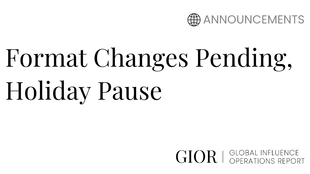 Global Influence Operations Report tweet media