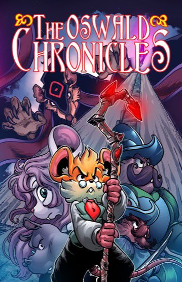 jade_gl's tweet image. One of the cover I made for the Oswald Chronicles.  
#furryart #fantasy #comics