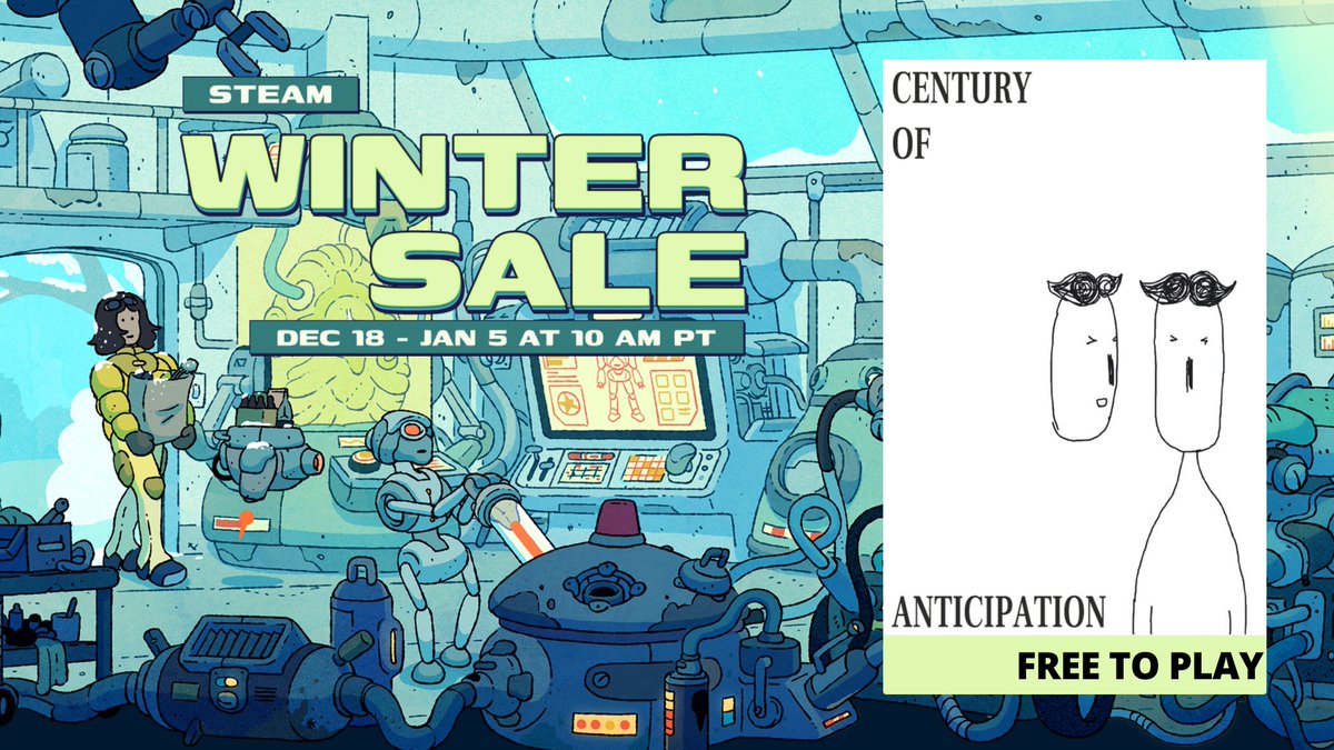 ❄️ WINTER SALE IS ON ❄️

There’s no better time than now: The best moment to experience Century of Anticipation has arrived!

It’s a brief narrative journey, but one that leaves a lasting impression 🕐
store.steampowered.com/app/2555760/Ce…

#wintersale #visualnovel #steam