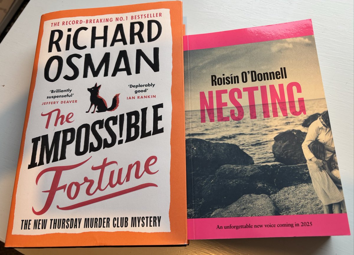 Christmas #BookGiveaway 🌲🎄📚

I’m giving away a copy of #TheImpossibeFortune by #RichardOsman and a proof of #Nesting by #RoisinODonnell and some other added goodies😀

Follow, retweet, like and share to enter!

Closing date 12 noon Sunday 28 December

#BookX
#BookReviewer