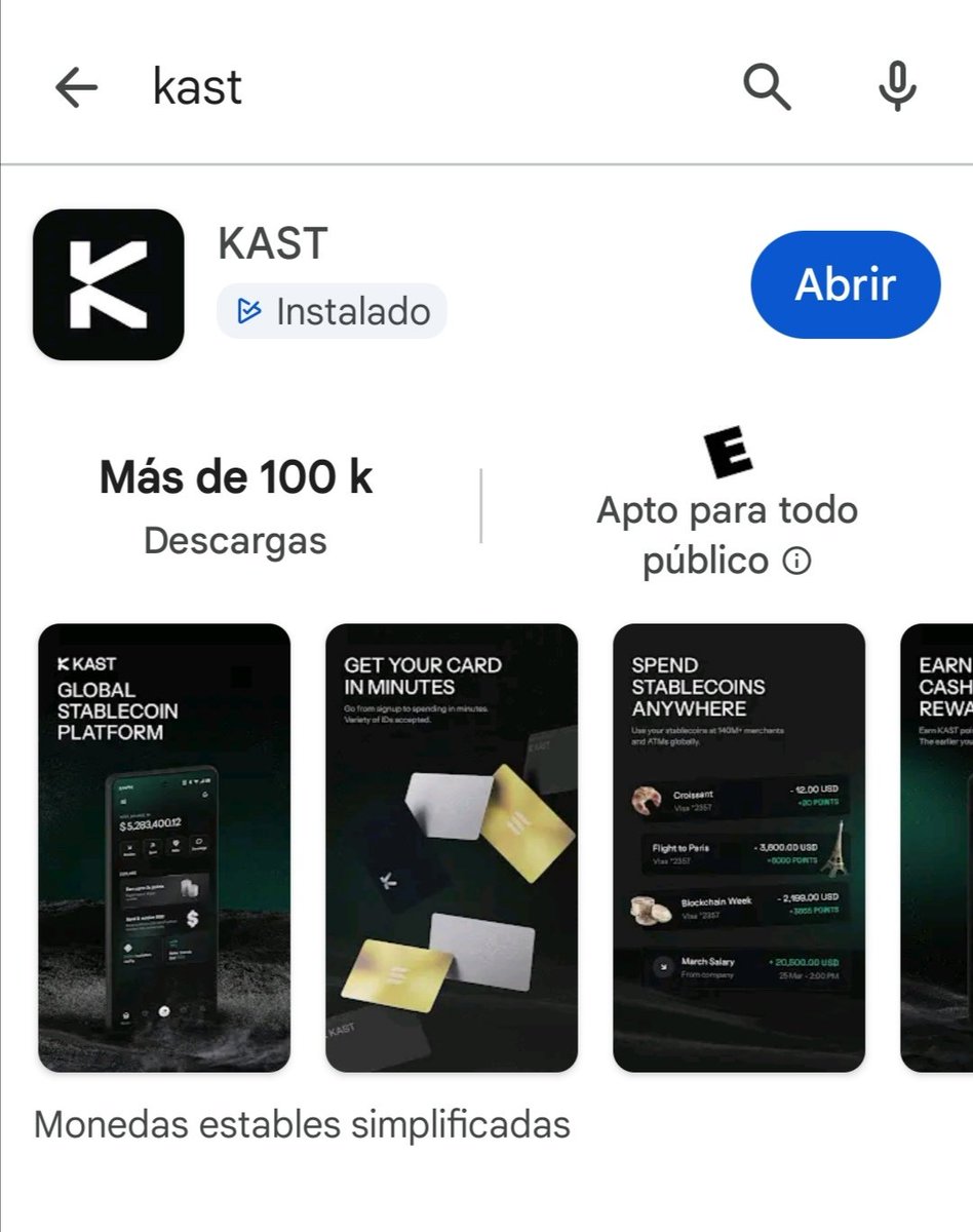 Abre una cuenta hoy mismo en esta tarjeta cripto Kast y gana más de $35  gratis haz tus primeras compras con tu tarjeta cripto y gana puntos para su  airdrop qué pronto