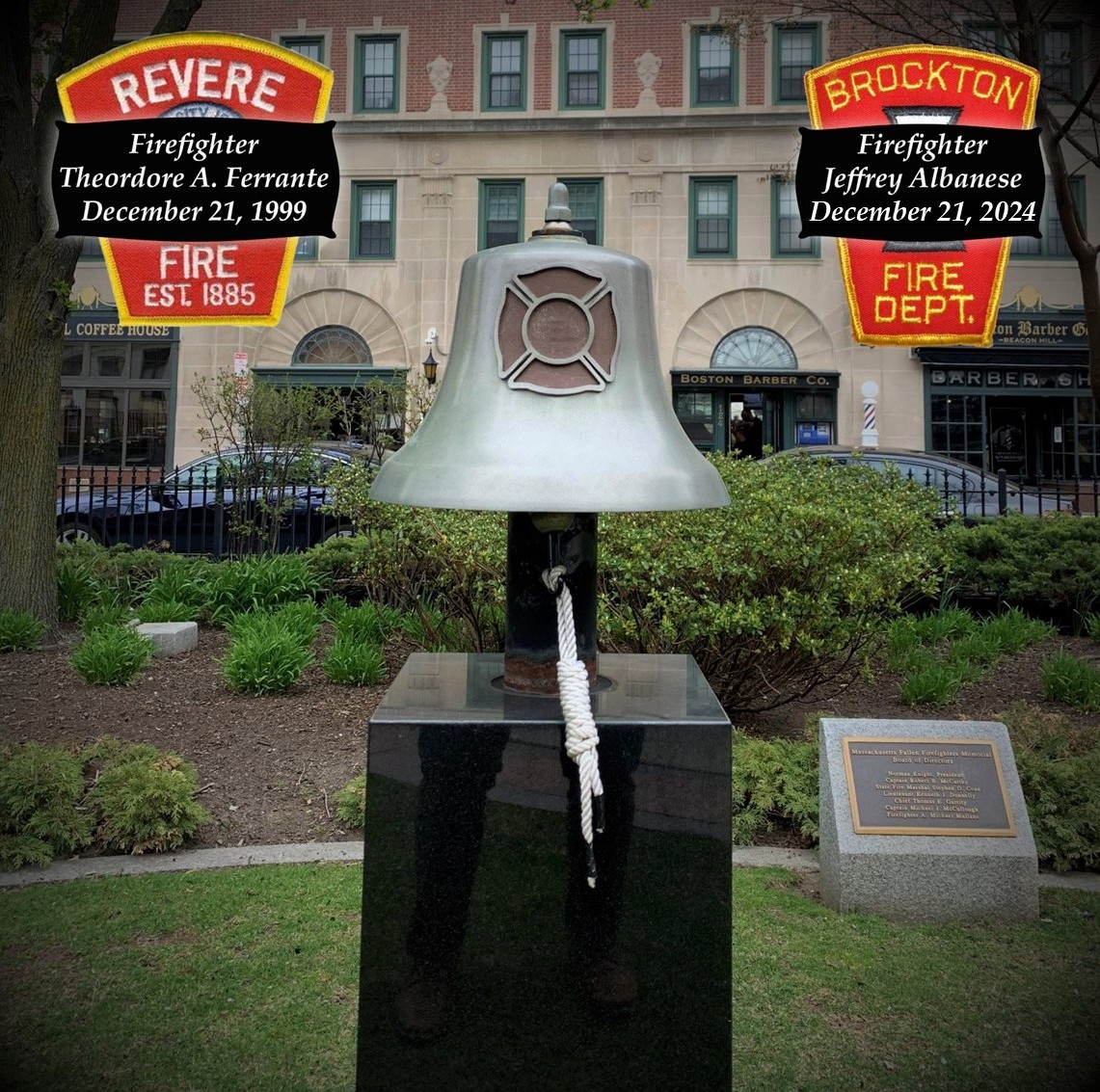 #Remember: #RevereMA Firefighter Theodore Ferrante &amp; <a href="/Brockton_Fire/">Brockton Fire</a> Firefighter Jeffrey Albanese lost their lives to heart attacks 26 yrs apart after responding to emergencies in their communities. We honor their memories and recognize the loss to their loved ones &amp; departments.