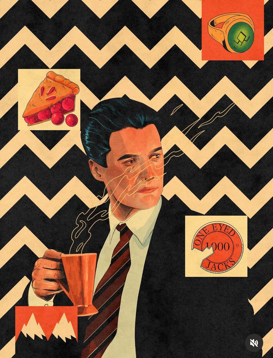 GalactixyI's tweet image. Twin Peaks fan art ☕️