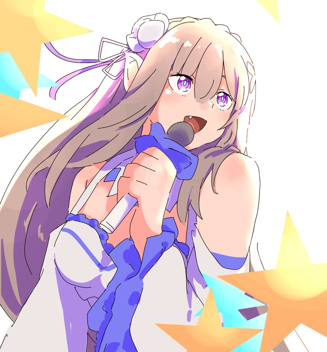 soizayoikoto's tweet image. 1739
ご存知、ないのですか！？
彼女こそ、王選候補からチャンスを掴み、スターの座を駆け上がっている、
超時空EMT、エミリア様です！
#一日一回感謝のエミリア様描きso16