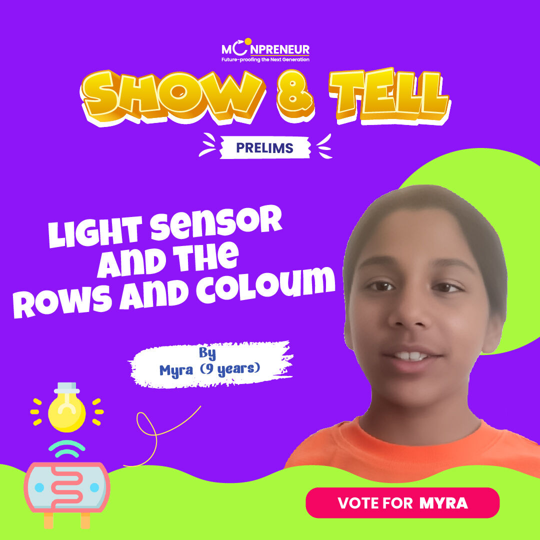 AlokkJain's tweet image. This Micro:bit Light Sensor project lights LEDs row by row based on light levels. 

Support Myra with your vote: moonpreneur.com/mooncampaigns/…

#STEM #CodingForKids #Microbit #Moonpreneur
