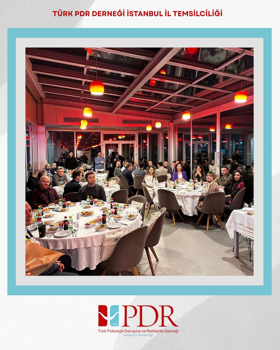 Türk PDR Derneği İstanbul İl Temsilciliği olarak, İstanbul genelinde görev yapan PDR Anabilim Dalı Başkanları ve RAM Müdürleriyle verimli bir akşam yemeğinde bir araya geldik.

<a href="/turkpdrdernegi/">Türk PDR Der- Psikolojik Danışma ve Rehberlik</a> 
<a href="/uskudaruni/">Üsküdar Üniversitesi</a> 
<a href="/mfatihkilic1991/">Mehmet Fatih KILIÇ</a> 
<a href="/mengindeniz/">Prof. Dr. Mehmet Engin DENİZ</a> 
<a href="/docdrYusufAKYIL/">Yusuf AKYIL</a>