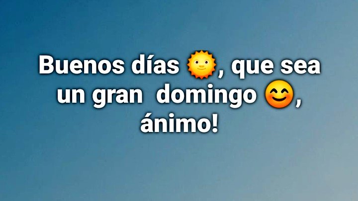 #BuenosDías que sea un gran domingo 🌞😊!