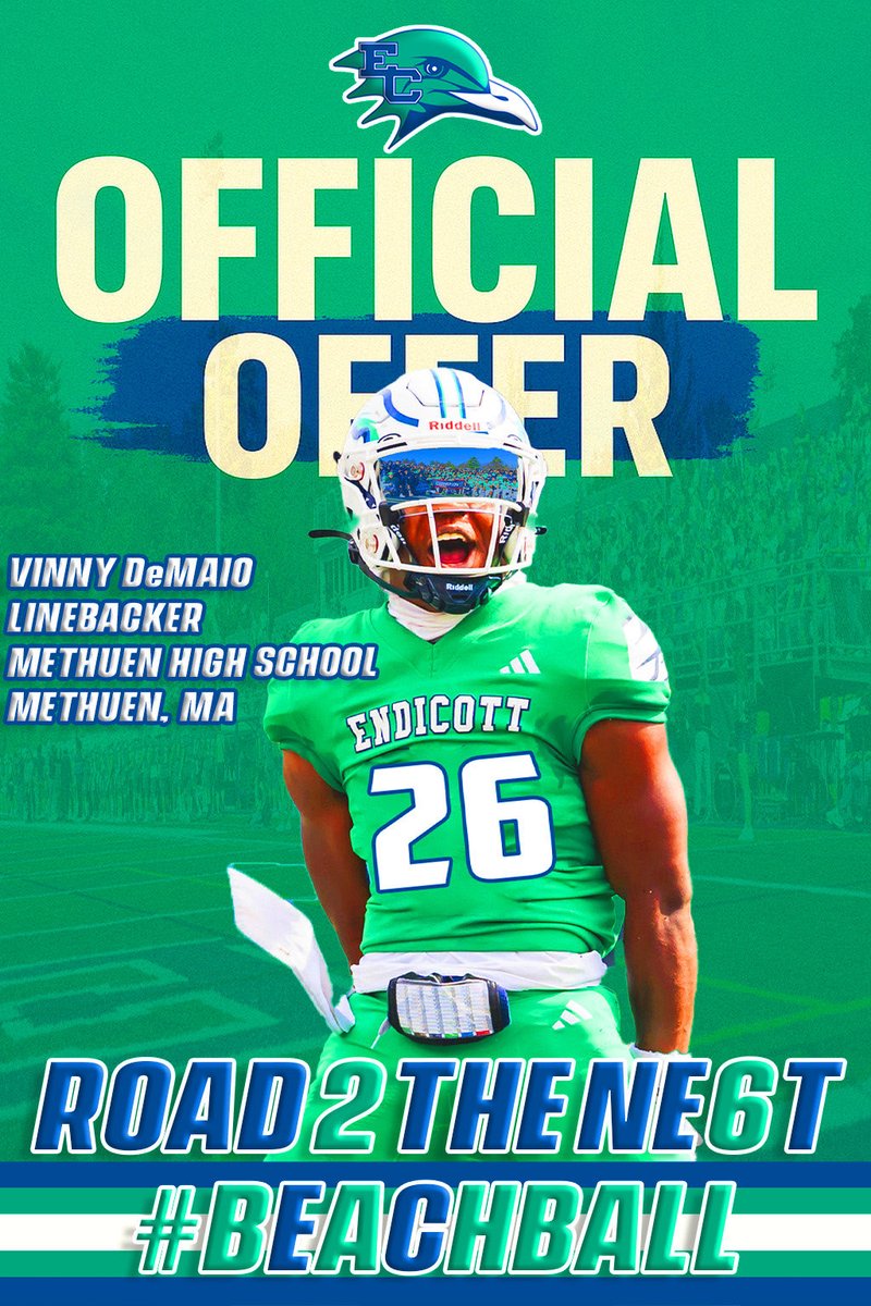vinnydemai0's tweet photo. Excited to announce I have received an official offer from @EndicottFB!! Thank you @CoachPerilloEC and @CoachMcGonagle for the opportunity!!!
@DuganRyan8 @DuganMethuen 
@DannyHolg @AlexAgrellaRB @mukala_K https://t.co/vcAUXyn4D7