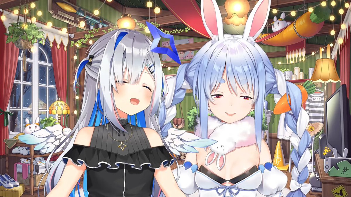 ❤ぺこ❤ ぺこらいぶ #天界学園放送部 おつかなぺこでした💫👯 2人の性質故か