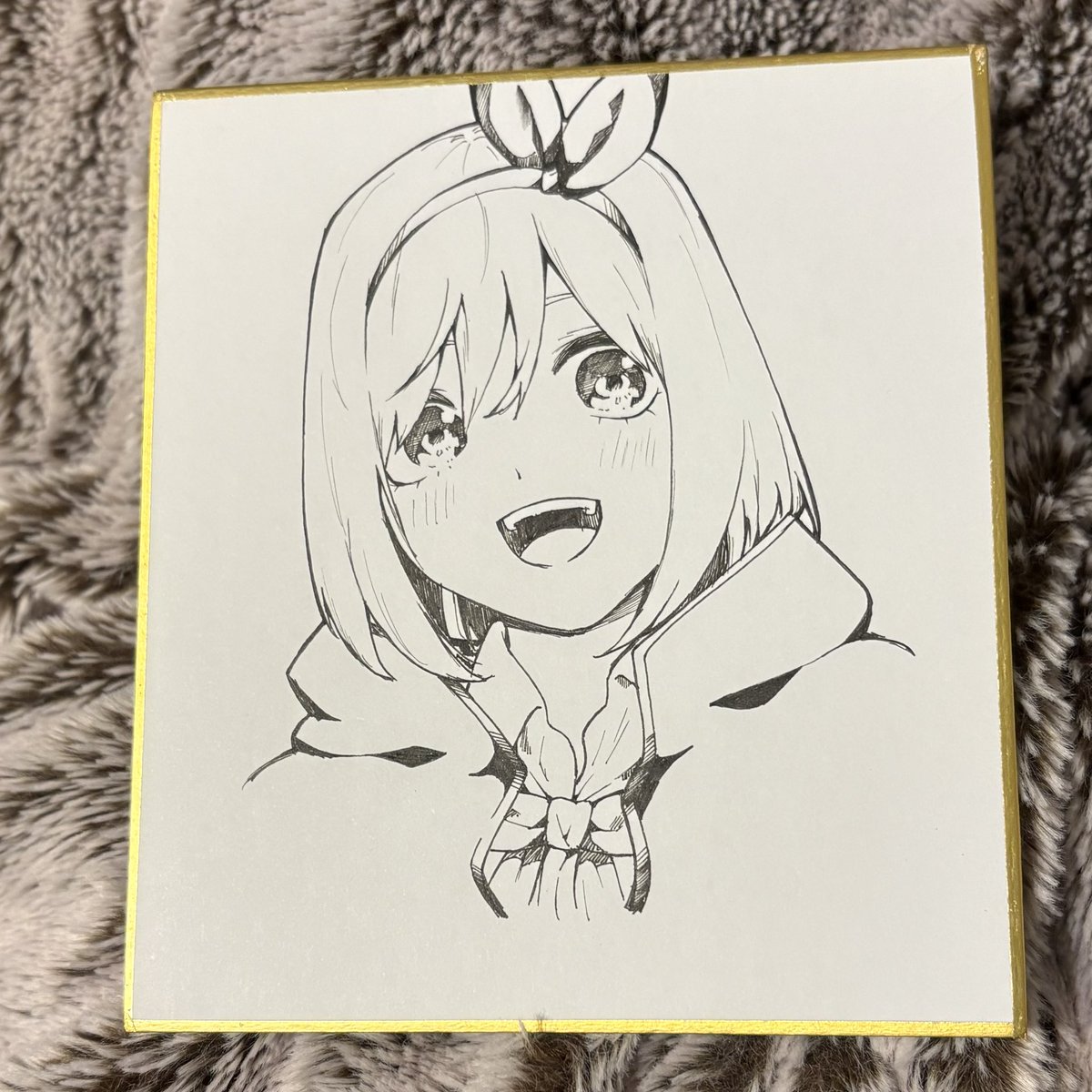 コミケの色紙、どんな感じかというとこんな感じです☺️ 前日にまとめ