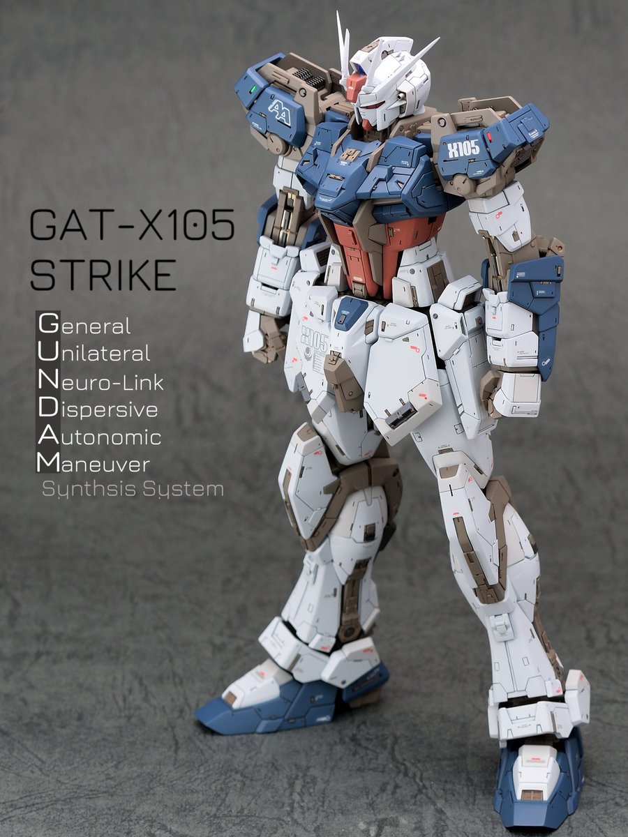 GanpraWeeei's tweet image. #今年も残りわずかなので作った模型を振り返る
【25年5月】MGストライク
ISPWCにてmika君との対戦用に製作。マスオオフでの経験を活かしていつもとは異なる配色に挑戦。当初はエールストライクだったのがお互いに時間が取れず素トライクへ変更した経緯あり。