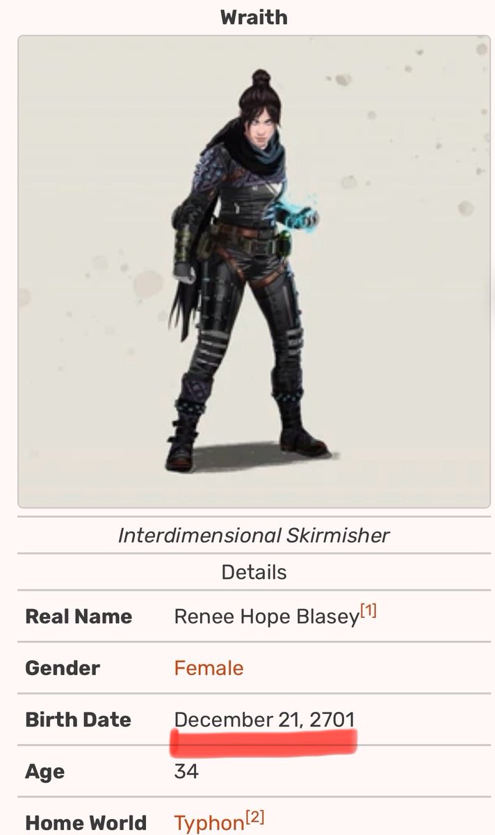 Happy birthday to Wraith Apex Legends 🥳