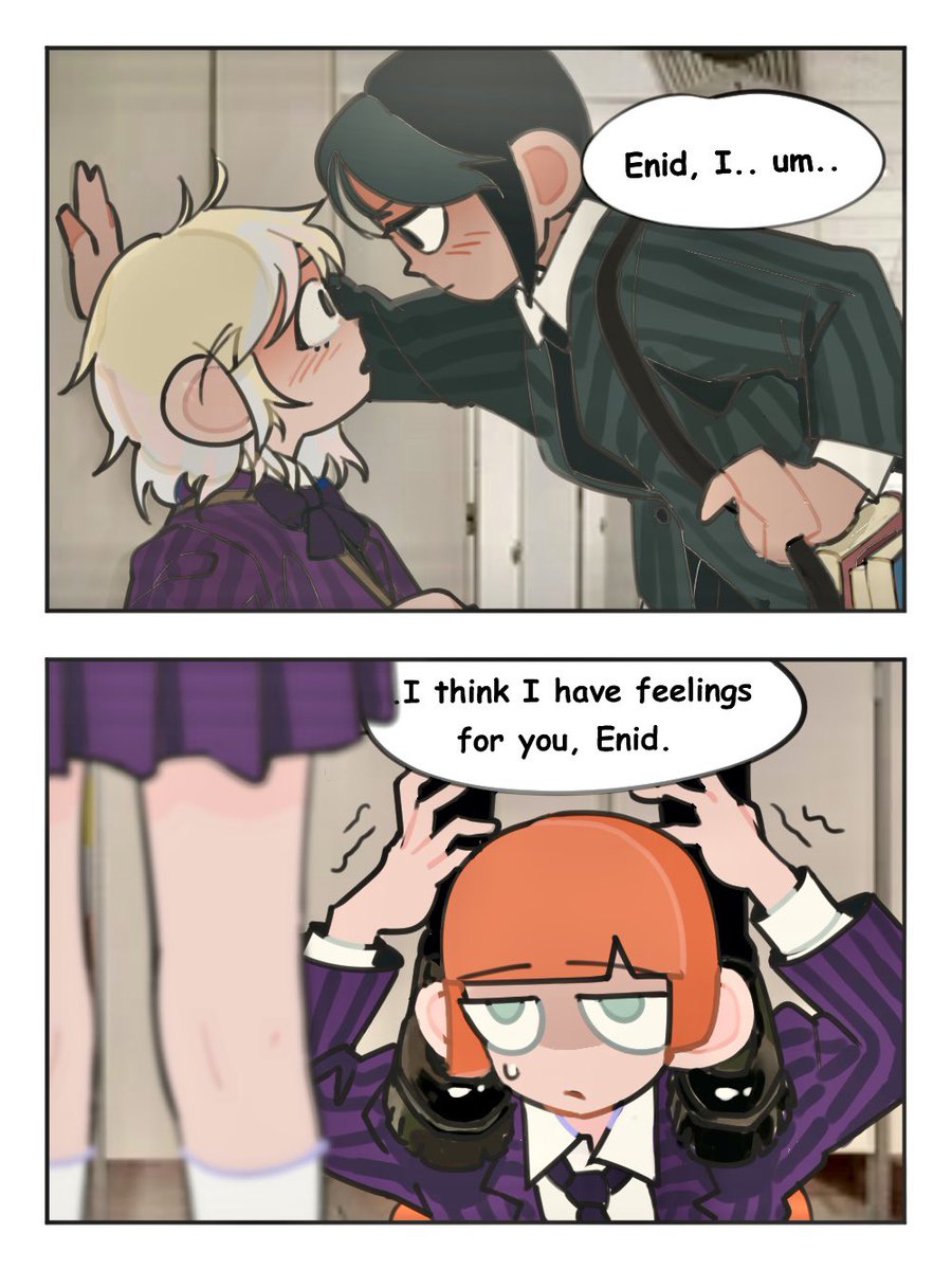 HomeRollGirl's tweet image. Wednesday has a confession to make. #wednesdayaddams #wenclair #wenclairfanart