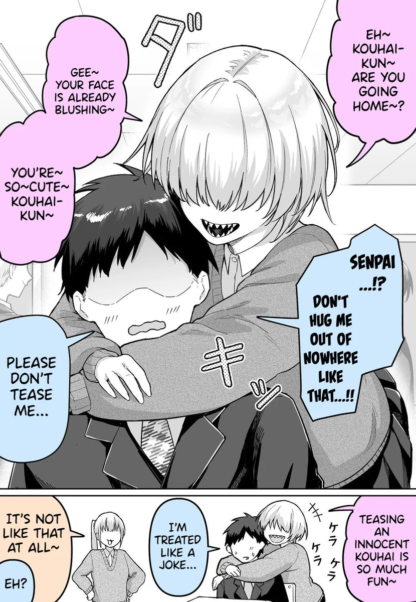 English Version! [The senpai who only hits on me with her bangs on.] 1/2 